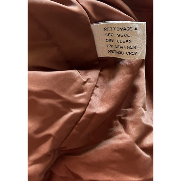 Vintage ADA Brown Leather Jacket Women’s Sz L Multipocket Patina Biker - Picture 12 of 13